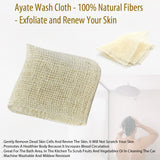 Ayate Wash Cloth - 100% Natural Fibers - Exfoliate Your Skin