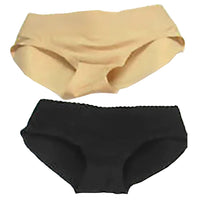 Belvia Comfia Tummy Control Shaping Briefs - Black/Nude 2-Pack (Small)