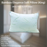 Bamboo Elegance Soft Pillow (King) - 36 in. x 19 in.