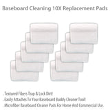 Baseboard Cleaning Replacement Microfiber Pads 10 Pack