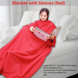 Blanket with Sleeves (Red)