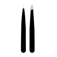 Body Prescriptions 2 Pack Black Soft Touch Tweezer Set in Black and Teal Box