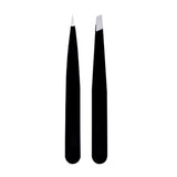 Body Prescriptions 2 Pack Black Soft Touch Tweezer Set in Black and Teal Box