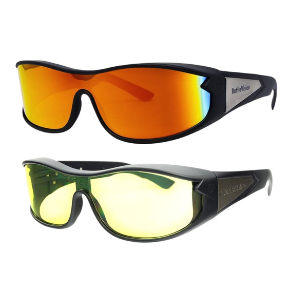 Battle Vision Wrap Around Sunglasses - Day & Night Vision 2 Pack