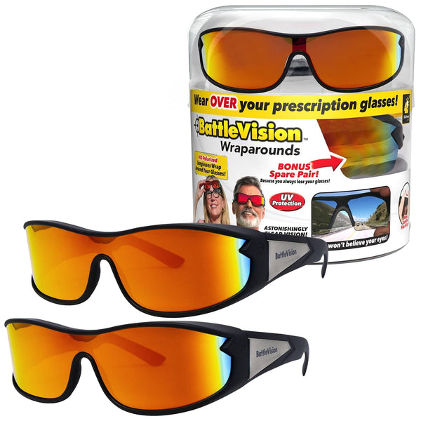Battle Vision Wrap Around Sunglasses - 2PK