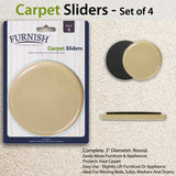 Carpet Sliders - Furniture Moving Accessories - Set of 4
