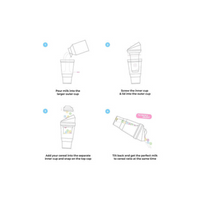 The CrunchCup - A Portable Cereal Cup  -  Yellow