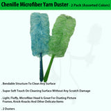 Chenille Microfiber Yarn Dusters - Versatile Cleaning Tools (2-Pack)
