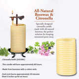 Eclipse Candle by the Hour - 80 Hour Citronella Bees Wax Candle Refill (20559RC)