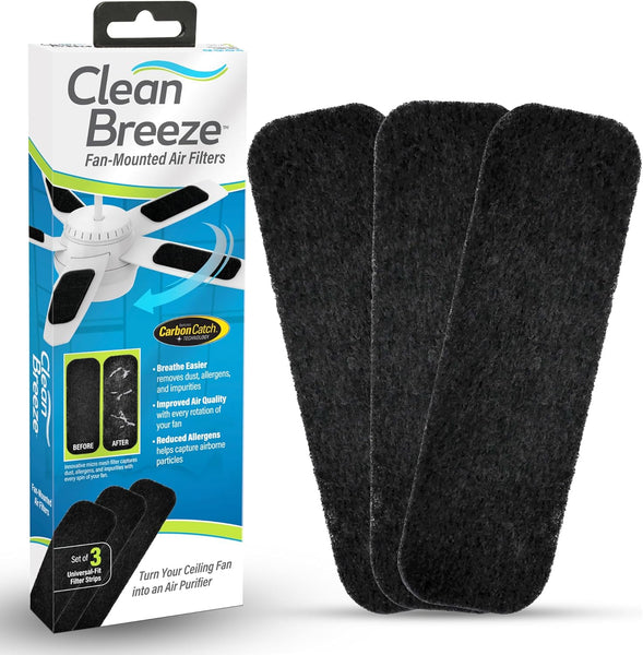Clean Breeze Fan-Mounted Air Filters - Set of 3
