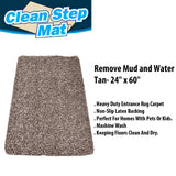 Clean Stepping Tan Dirt Trap Runner for Entryways