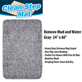 Clean Stepping Dirt Trap Runner Gray