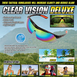 Clear Vision Deluxe Tactical Sunglasses - 2pk