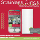 Stainless Cling Fridge Adhesives: 10-Pack for Organizing Your Space!
