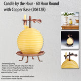 Candle by the Hour - 60 Hour Round  with Copper Base (20612B)