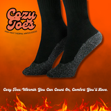Cozy Toes High-Heat Thermal Winter Socks - Black - Large/X-Large