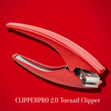 CLIPPERPRO 2.0 Toenail Clipper w/ Swivel Head and Lock Red