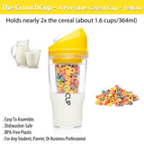 The CrunchCup XL - A Portable Cereal Cup - Yellow