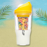 The CrunchCup - A Portable Cereal Cup  -  Yellow