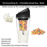 The CrunchCup XL - A Portable Cereal Cup  -  Black