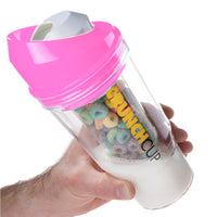 The CrunchCup XL - A Portable Cereal Cup  -  Pink & Blue