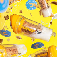 The CrunchCup - A Portable Cereal Cup  -  Yellow
