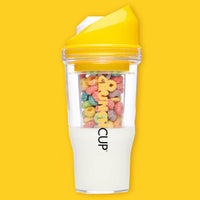 The CrunchCup XL - A Portable Cereal Cup - Yellow