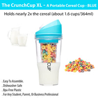 The CrunchCup XL - A Portable Cereal Cup  -  Blue