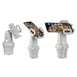 Cup Call Car Phone Mount - Adjustable Cup Holder (Silver)