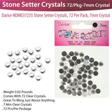 Stone Setter Crystals - 72 Pieces of 7mm Crystal for Crafts