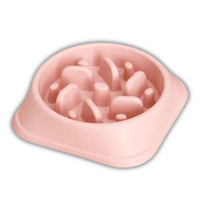 Anti-Choke Slow Feeder Pet Bowl - PINK