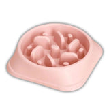 Anti-Choke Slow Feeder Pet Bowl - PINK
