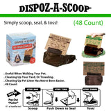HealthPro Dispoz-A-Scoop – No Touch, No Mess, No Odor, Sanitary Dog Poop Scoopers –  48 Pack