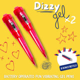 Dizzy Gels: Battery Operated Fun Vibrating Gel Pens with 8 bonus refills
