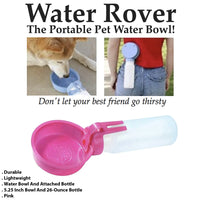 Water Rover Even Bigger 5.25 Inch Bowl and 26-Ounce  Bottle, Pink