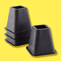 Trademark Home Collection 4-Pack Bed Risers, 6-Inch, Black
