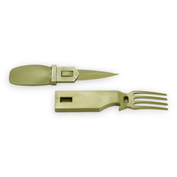 4-in-1 Snapatite+ Utensil Set - Spoon, Knife, Fork, Bottle Opener (OD Green)