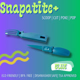 4-in-1 Snapatite+ Utensil Set - Spoon, Knife, Fork, Bottle Opener (Blue)