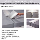 Foam Bed Bridge – Fill the Gap for Seamless Sleeping (10"x3"x78")