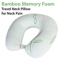 Bamboo Memory Foam Travel Neck Pillow