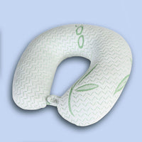 Bamboo Memory Foam Travel Neck Pillow