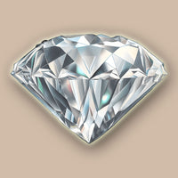 Glass Diamond Jewel Paperweight- Clear (30mm)