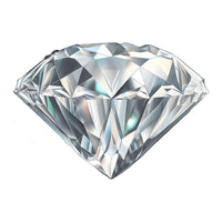 Glass Diamond Jewel Paperweight- Clear (30mm)