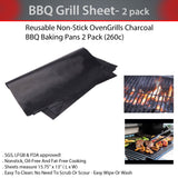 Grill with Ease: Non-Stick BBQ Sheets (2 Pack) - Perfect Grilling Companion