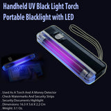 Portable UV Blacklight Flashlight with LED Illumination