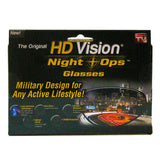 HD Vision Night Ops Lenses Sunglasses- Unisex- Adult- Black