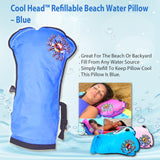 Cool Head™ Refillable Beach Water Pillow – Blue