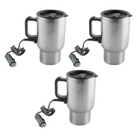 3-Pack Heating Auto Travel Mugs: Ideal for Road Trips