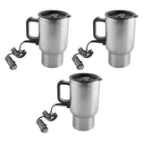3-Pack Heating Auto Travel Mugs: Ideal for Road Trips