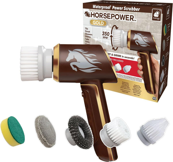 Ruby Horsepower Scrubber Gold 350 RPM Cordless Rechargeable Waterproof Handheld